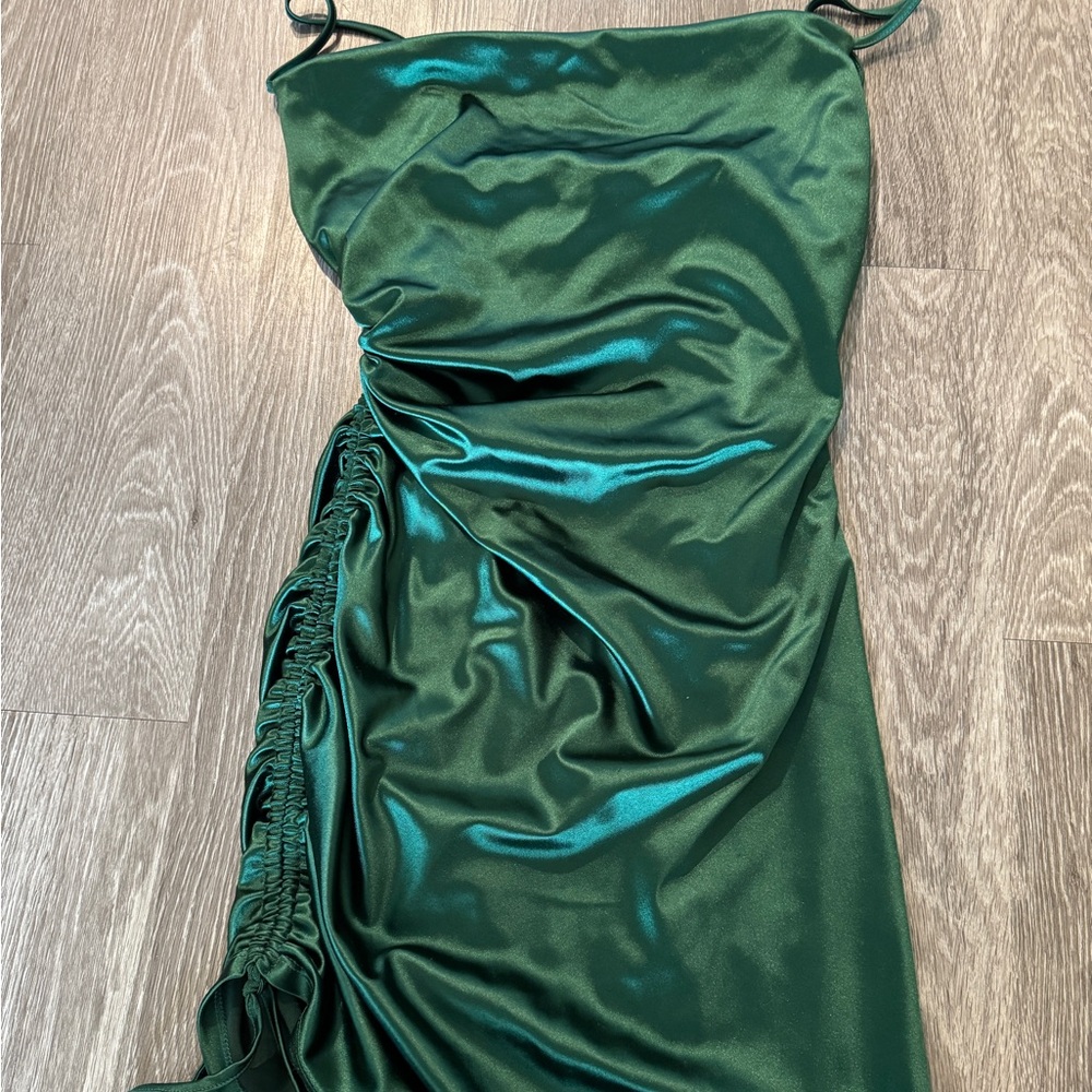 Dark Green Formal Mini Dress